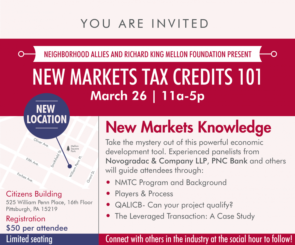 New Markets Tax Credits 101 | Grantmakers of Western Pennsylvania